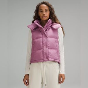 Lululemon Wunder Puff Cropped Vest Pink Lychee